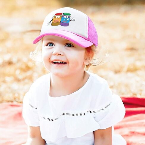 Custom Kids Trucker Hat Peanut Butter - Jelly Polyester Boys Caps & Girls in Saudi Arabia