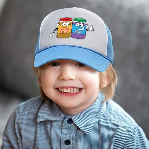Custom Kids Trucker Hat Peanut Butter - Jelly Polyester Boys Caps & Girls in Saudi Arabia