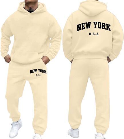 Track Suits For Men Set 2 Piece Casual Tracksuit Hoodie Sweatsuit Sets Athletic Jogging Suits Running Sport Sets in Saudi Arabia