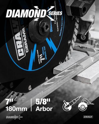 CRALY 4-1/2 Inch Ultra Thin Diamond Saw Blade for Angle Grinder, 7/8 Inch Arbor, Diamond Cutting Wheel, Wet/Dry Cutting, for Ceramic, Tile, Marble, Granite, Brick, Porcelain, 5-pk in Kuwait