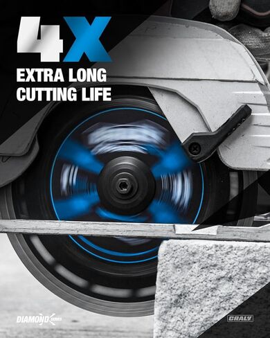 CRALY 4-1/2 Inch Ultra Thin Diamond Saw Blade for Angle Grinder, 7/8 Inch Arbor, Diamond Cutting Wheel, Wet/Dry Cutting, for Ceramic, Tile, Marble, Granite, Brick, Porcelain, 5-pk in Kuwait