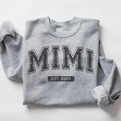 Personalized Gigi Est Sweatshirt, Grandma Sweatshirt, Gift for Grandmother Mother's Day in Saudi Arabia
