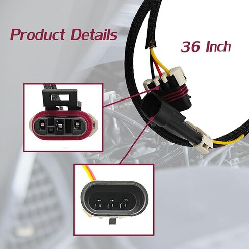 وصلة محول تمديد 37 بوصة LSX متوافقة مع مستشعر كامارو 6.0 LS، 37 بوصة LS1/LS6 إلى LS2/LS3 in Kuwait