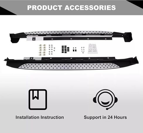 Running Boards Side Steps Fit for Hyundai Santa Fe 2024 2025 Nerf Bar Accessories in Saudi Arabia