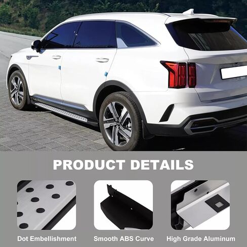 Running Boards Side Steps Fit for Hyundai Santa Fe 2024 2025 Nerf Bar Accessories in Saudi Arabia