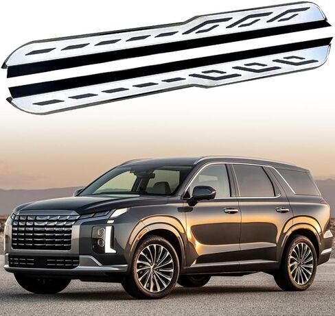 لوحات تشغيل Nerf Bar متوافقة مع 2019-2025 Hyundai Palisade زوج خطوات جانبية من الفولاذ المقاوم للصدأ in Saudi Arabia