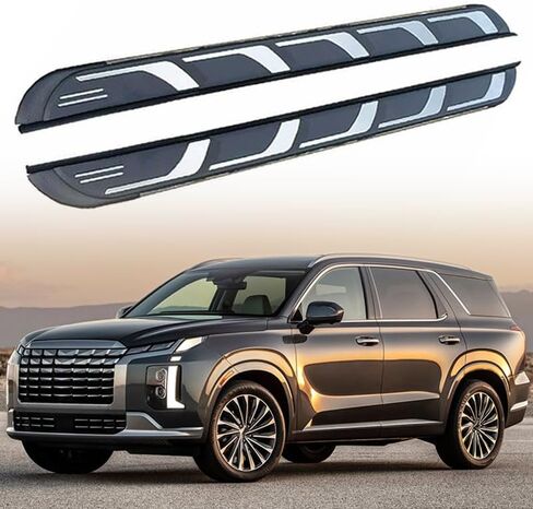 لوحات تشغيل Nerf Bar متوافقة مع 2019-2025 Hyundai Palisade زوج خطوات جانبية من الفولاذ المقاوم للصدأ in Saudi Arabia