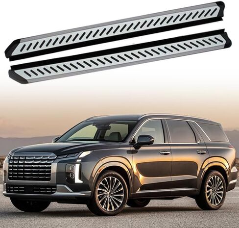 لوحات تشغيل Nerf Bar متوافقة مع 2019-2025 Hyundai Palisade زوج خطوات جانبية من الفولاذ المقاوم للصدأ in Saudi Arabia