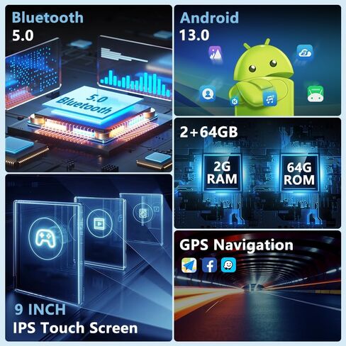 Car Radio for Toyota Tacoma 2005-2015 Built-in carplay Android Auto,9 inch Android 12 Car Stereo Head Unit 2G RAM 32G ROM with DSP WiFi GPS Navigation Bluetooth Steering Wheel Control in Kuwait