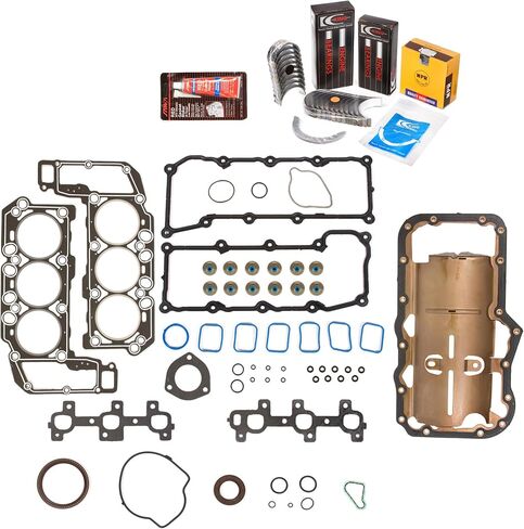 MA-4216959958-7 Full Gasket Set Bearings Rings Fit 02-05 Dodge Jeep 3.7 VIN KGraphite in Saudi Arabia