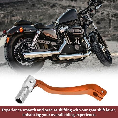 Folding Motorcycle Gear Shifter Lever for Kayo T6 Aluminum Alloy Pedal Shift Lever Arm Orange Lever Silver Tone Head in Saudi Arabia