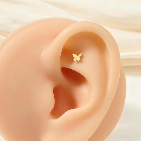 TOKRING 16G 18G 20G أقراط الغضروف الأطواق الأزرار الفولاذ المقاوم للصدأ أقراط الشفاه خواتم اللولب الزنمة Daith Conch Rook ثقب المجوهرات للنساء الفضة الذهب 24 قطعة in Kuwait