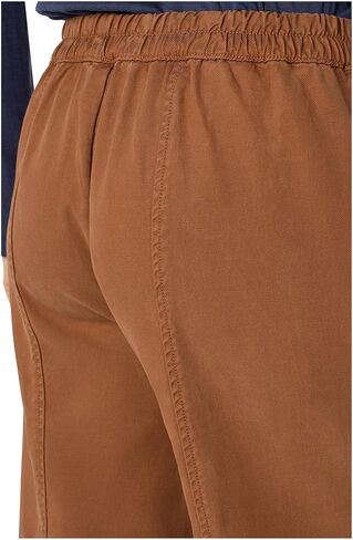 Womens Petite Mid-Rise Wide Leg Trousers with Elastic Back Waistband in Kuwait