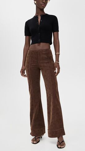 Free People Women's Glow Up Pant Suede in Saudi Arabia