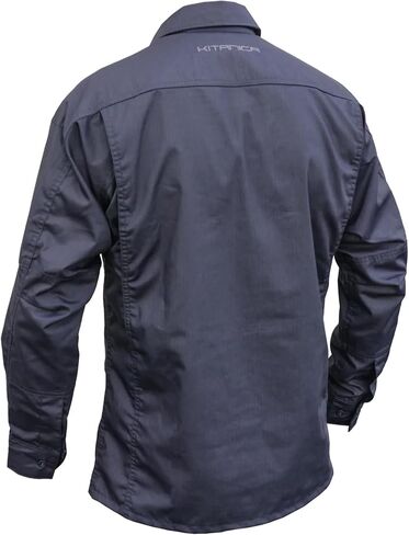 Men's LWV Long Sleeve Vented Shirt - Breathable Durable Rip Stop Athletic Versatile Button Down with Chest Pockets in Saudi Arabia