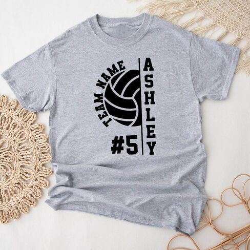LASFOUR Personalized Volleyball Mom Shirts for Women, Volleyball Mom Shirts with Team Name and Number in Saudi Arabia
