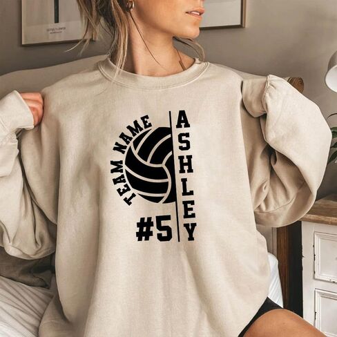 LASFOUR Personalized Volleyball Mom Shirts for Women, Volleyball Mom Shirts with Team Name and Number in Saudi Arabia