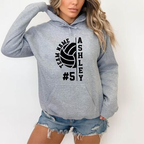 LASFOUR Personalized Volleyball Mom Shirts for Women, Volleyball Mom Shirts with Team Name and Number in Saudi Arabia