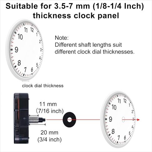 مجموعة آلية حركة ساعة EMOON مع 3 عبوات من الأيدي، محرك كوارتز 12888 الصامت، بديل DIY للساعة المخصصة in Kuwait