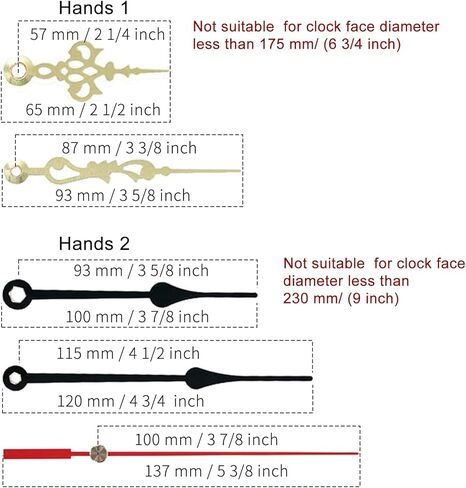 مجموعة آلية حركة ساعة EMOON مع 3 عبوات من الأيدي، محرك كوارتز 12888 الصامت، بديل DIY للساعة المخصصة in Kuwait