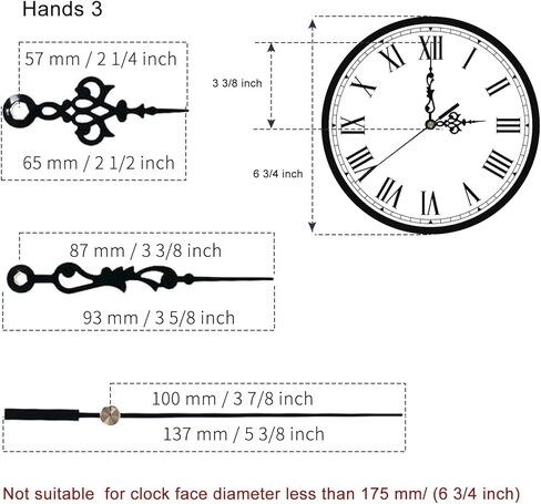 مجموعة آلية حركة ساعة EMOON مع 3 عبوات من الأيدي، محرك كوارتز 12888 الصامت، بديل DIY للساعة المخصصة in Kuwait