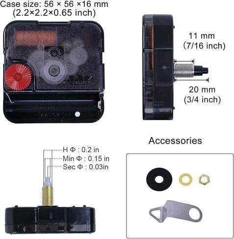 مجموعة آلية حركة ساعة EMOON مع 3 عبوات من الأيدي، محرك كوارتز 12888 الصامت، بديل DIY للساعة المخصصة in Kuwait