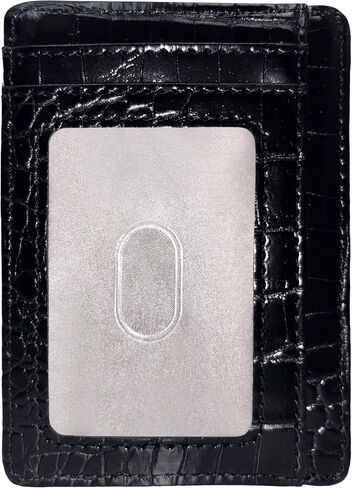 محفظة نحيفة بجيب أمامي بسيط ومحافظ RFID للرجال والنساء من الجلد in Saudi Arabia