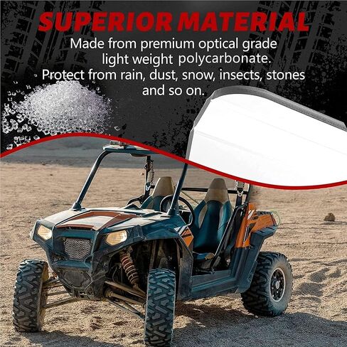HECASA Flip 2-in-1 Windshield Compatible with 2016+ Honda Pioneer 1000/1000-5 Clear Open Closed Windscreen Gas Spring Included in Saudi Arabia
