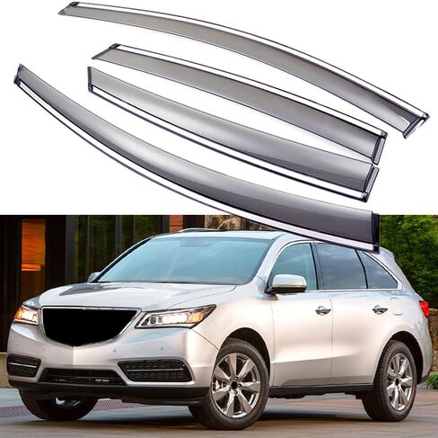 واقي نافذة منحرف للرياح من الشمس/المطر متوافق مع 2014-2020 Acura MDX، درع واقي من الشمس، شريط على 4 قطع in Saudi Arabia