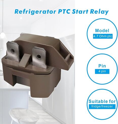 Refrigerator Compressor Starter Relay & Overload Protector Kit for Frigidaire, GE, Whirlpool, Kenmore – Replaces Part Numbers 4387913, 4241370, 7020935, 4387766, 4387836 in Saudi Arabia