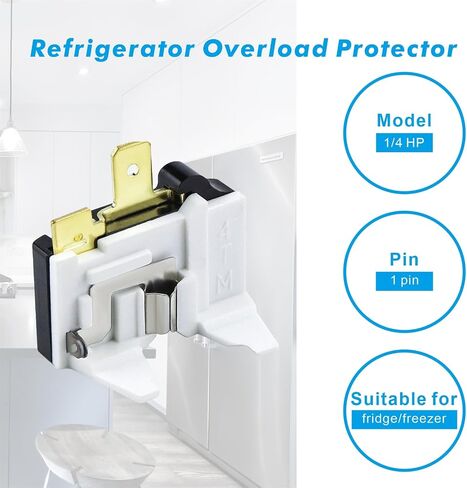 Refrigerator Compressor Starter Relay & Overload Protector Kit for Frigidaire, GE, Whirlpool, Kenmore – Replaces Part Numbers 4387913, 4241370, 7020935, 4387766, 4387836 in Saudi Arabia