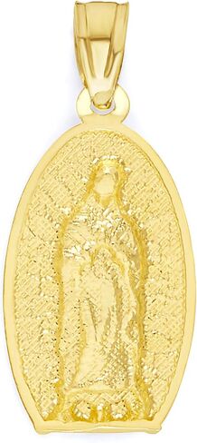 10k Real Solid Gold Our Lady of Guadalupe Pendant, Virgin Mary Jewelry, Catholic Gifts for Her in Saudi Arabia