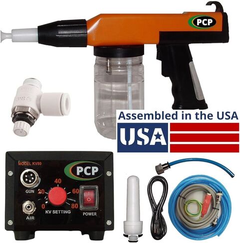 نظام مجموعة أدوات طلاء مسحوق 80 كيلو فولت، آلة رش مسحوق الطلاء الكهروستاتيكي المثالية لطلاء مسحوق الطلاء المنزلي والشركات الصغيرة in Kuwait