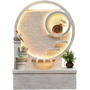 Standing Waterfall 150cm High European Style Light Luxury Flowing Ornament Attracts Wealth Water Curtain Living Room Courtyard Water Scenery Floor Fountain in Saudi Arabia