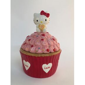 Hello Kitty Cupcake Candy Jar, 5.75" L x 5.75" W x 8" H Created by Blue Sky Clayworks in Kuwait