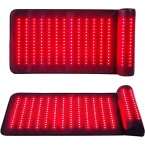 Infrared Red Light Therapy, Red Light Therapy Mat with Neck Support, 660nm&850nm NIR Deep Wavelength Blanket Pad for Back Belly Knee Shoulder HIPS Body Pain Relief in Saudi Arabia