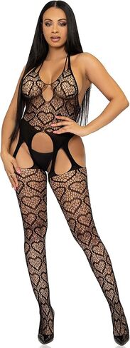 Leg Avenue Women's Love Hangover Heart Net Body Stockings for Women Sexy in Kuwait