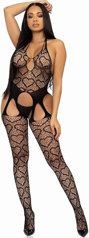 Leg Avenue Women's Love Hangover Heart Net Body Stockings for Women Sexy in Kuwait