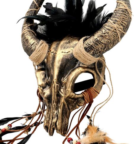قرن الوعل قرون الغزلان Wendigo غطاء الرأس حفلة تنكرية الحيوان الجمجمة الظباء الكبار زي حفلة الهالوين قناع الرعب in Kuwait