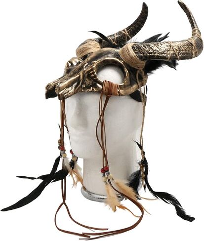 قرن الوعل قرون الغزلان Wendigo غطاء الرأس حفلة تنكرية الحيوان الجمجمة الظباء الكبار زي حفلة الهالوين قناع الرعب in Kuwait