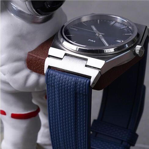 سوار ساعة من السيليكون الناعم متوافق مع ساعات Tissot PRX مقاس 40 مم، حزام سريع التحرير مع مجموعات محول لاستبدال نماذج Tissot Prx Powermatic 80 للرجال in Kuwait