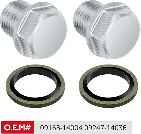 JAVIK قابس تصريف الزيت وحشية 09247-14036 09168-14004 لسوزوكي بوليفارد C90/M90/C109R/M109R بورغمان 650 GS1000G GS1100G GS850G SV1000 V-Strom Bandit H-ayabusa I-ntruder كاتانا مادورا QuadRunner in Saudi Arabia