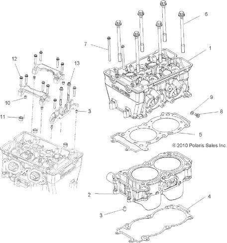 حشية رأس الأسطوانة Polaris RZR 2، 93 مم، قطعة OEM الأصلية 5813439، الكمية 1 in Kuwait
