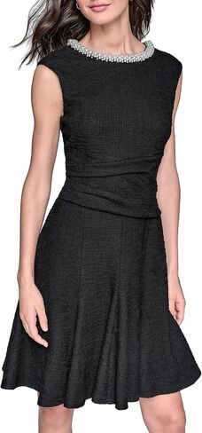 KARL LAGERFELD Womens Flare Skirt Sleeveless Stretch Dress in Saudi Arabia