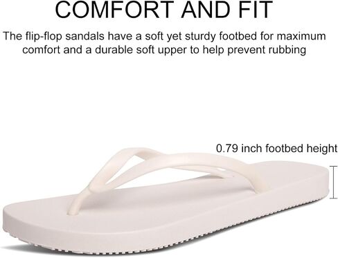 Knemksplanet Flip Flops for Women Ladies Shower Slippers Flat Sandals Bathroom Beach Pool Basic Thongs Rubber Slide Slip-on Summer Shoes in Saudi Arabia