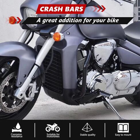 Engine Guard Highway Crash Bar Protector Replacement for Suzuki Boulevard M109R Limited Edition Boss M1800R VZR1800 2006-2024(Black) in Kuwait
