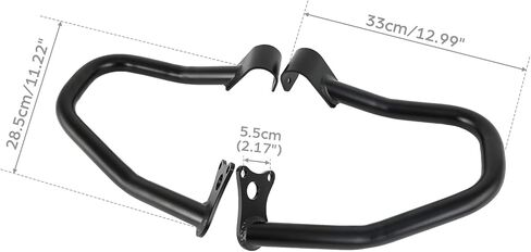 TCT-MOTORPARTS محرك الحرس الطريق السريع تحطم شريط الحرس دعم صالح للكشافة الهندية 2015-2024؛ كشاف بوبر ABS 2018-2023؛ الكشفية والستين 2016-2024 (Repl. 2881756-156) أسود in Saudi Arabia
