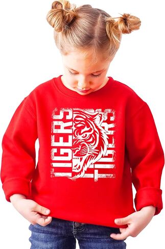 سويت شيرت Olive Loves Apple Tigers Sports للجنسين للبالغين والمراهقين والأطفال، سترة فخر لفريق الرياضة المدرسية in Saudi Arabia