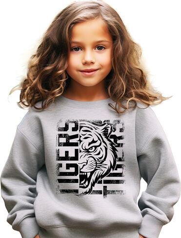 سويت شيرت Olive Loves Apple Tigers Sports للجنسين للبالغين والمراهقين والأطفال، سترة فخر لفريق الرياضة المدرسية in Saudi Arabia