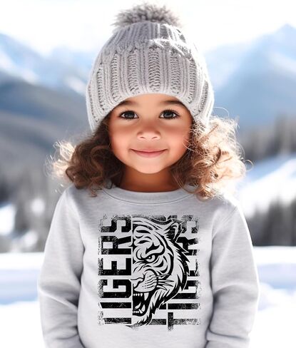 سويت شيرت Olive Loves Apple Tigers Sports للجنسين للبالغين والمراهقين والأطفال، سترة فخر لفريق الرياضة المدرسية in Saudi Arabia